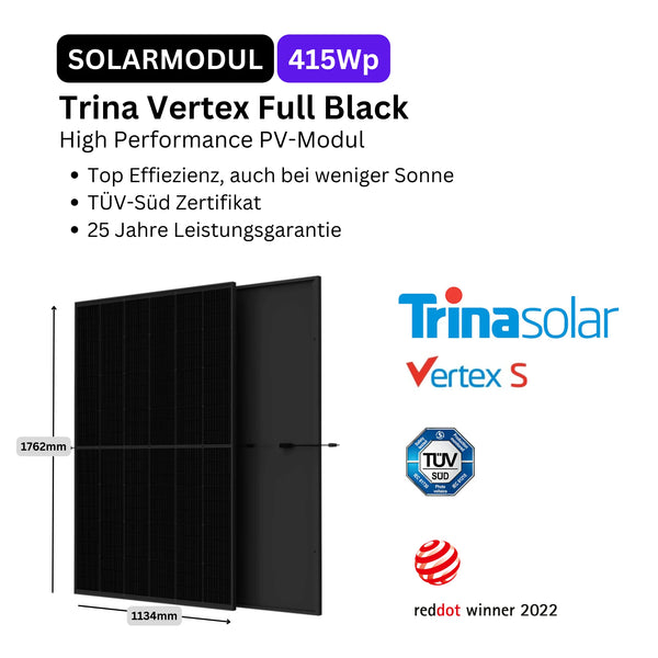 Solarmodul Trinasolar Vertex S 415 Full Black